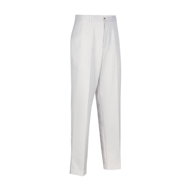 Greg Norman Mens 5 Iron Flat Front Casual Pantalones, Blanco, 38 TallW x 34L