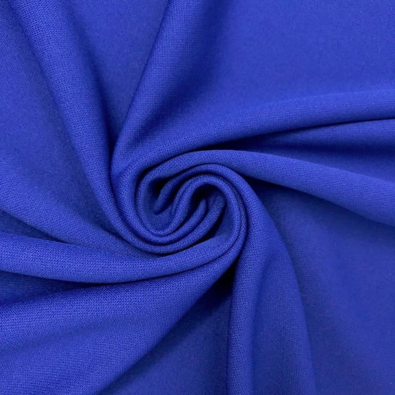Scuba Double Knit Fabric 100% Polyester 58/60" inches Wide Sold By The Yard Many Colors (Royal Blue)