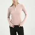 thumbnail image 6 of LIaqionyy Women Quarter Zip Shirts Workout Tops Long Sleeve Quick Dry Pullover Slim Yoga Gym Running Clothes, 6 of 7