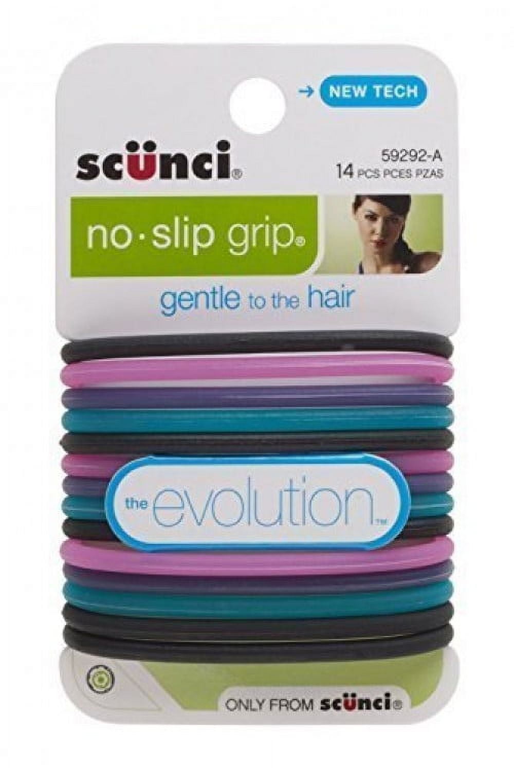 Élastiques à Cheveux Scünci Everyday & Active – 14 Pièces, Multicolores, Anti-glisse