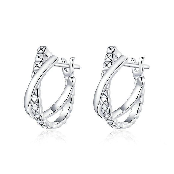 Earrings silver plating stud earrings for women girl jewelry earring (HTOOQ)