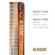 Kent 20T Handmade Folding Pocket Comb for Men, Fine Tooth Hair Comb Straightener for Everyday Grooming Styling Hair, Beard or Mustache, Use Dry or with Balms, Saw Cut, Made in England