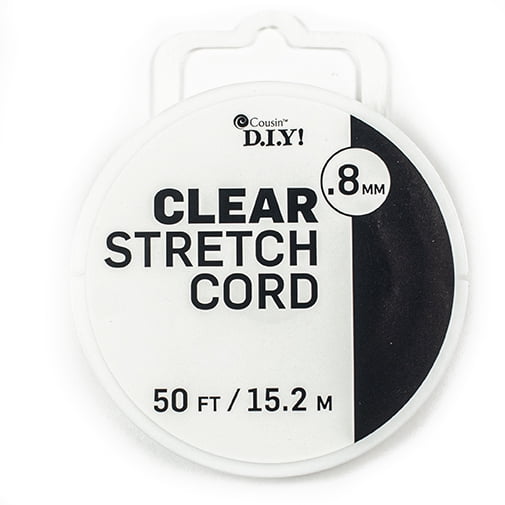 Cousin's 0.8 mm Clear Stretch Cord, 15.2 m (50 ft)