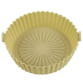 thumbnail image 1 of Freidora de aire resistente al calor, olla de silicona con asa, revestimientos reutilizables, bandeja para microondas, verduras, pollo, cestas de Herramientas y accesorios para hornear Amarillo Billuyoard HA059581-02, 1 of 6