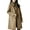 Khaki XXL, variant on Women Winter Overcoat Turn-down Collar Pockets Pure Color Single-breasted Cardigan Loose Fit Coat Thermal Long Sleeves Commuting Dating Winter Coat