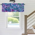 thumbnail image 5 of Purple Green Water Waves Window Valance for Kitchen, Pink Abstract Art Modern Rod Pocket Short Curtain for Small Windows, Light Filtering Decorative Valance, 60 x 14 Inch, 1 Panel, 5 of 9