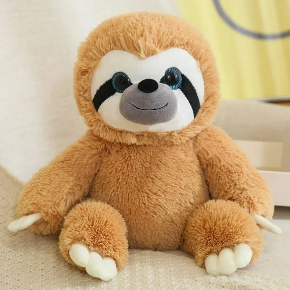 Simulation Fluffy Chubby Sloth Plushies Doll Kawaii Stuffed Animals Cute Soft Lifelike Sloth Kids Toy For Girls Boys Gifts Deco
