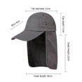 thumbnail image 3 of Sombrero de pesca unisex, gorra con visera, protección solar para exteriores con tapa para el cuello y las orejas, 3 of 7