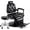 Black with Stool, variant on Advwin Vintage Heavy Duty Barber Chair, 360 Degree Swivel Reclining Barber Chair, Hydraulic Salon Chair with Adjustable Headrest & Towel Bar for Barbershop Beauty Spa Tattoo, Black