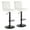 White-2PC(Black Base), variant on SAETSFEG Bar Stools Set of 2, Thickened Seat Cushion Adjustable Swivel Bar Stool with Backrest, Counter Height PU Leather Bar Chairs for Kitchen Island, Dining Room, Darkbrown