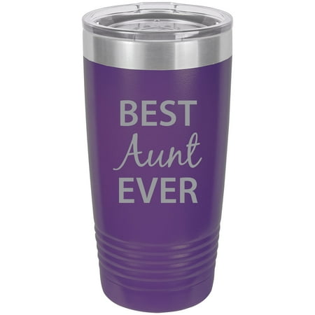 Best Aunt Ever Stainless Steel Engraved Insulated Tumbler 20 Oz Travel Coffee Mug,