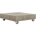thumbnail image 2 of SAFAVIEH Outdoor Collection Gargon Concrete Coffee Table & Casters Dark Grey, 2 of 7