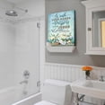 thumbnail image 3 of Bathroom Decor Wall Art Rustic Bathroom Rules Sign Pictures Wall Decor Inspirational Quotes Green Canvas Painting Print Artwork Modern Home Decorations Framed for Bathroom 12"X16", 3 of 6