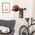 thumbnail image 3 of MyGift 2 Piece Wall Mounted Industrial Pipe Ball Storage Racks, Black, 3 of 8