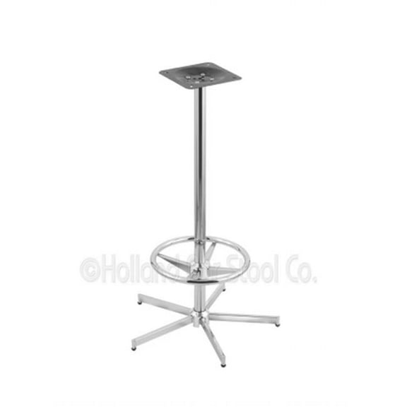 Holland Bar Stool   Chrome Bar Height Base with Foot Ring