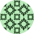 thumbnail image 1 of Ahgly Company Machine Washable Indoor Round Transitional Mint Green Area Rugs, 4' Round, 1 of 7