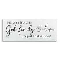 Stupell Industries Rustic Religious Family Quote Uplifting Calligraphy Phrase Graphic Art Gallery Wrapped Canvas Print Wall Art, Design by Susie Boyer