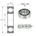 thumbnail image 4 of Unique Bargains 6003 Deep Groove Ball Bearings 17x35x10mm 1 Pc Lubricated Bearings Scooter Skateboard Wheel, 4 of 6
