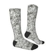 thumbnail image 2 of Zufioo Silver Glitter Print Long High Thigh Socks Knee-High Warm Stocking Women Boot Sock Leg Warmer High Socks for Daily Wear, Cosplay, 2 of 6