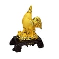 thumbnail image 3 of Estatua de gallo chino de color dorado, adorno de mesa coleccionable hecho a mano de resina. 285x165x36cm, 3 of 9