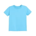 thumbnail image 2 of CYRBOKO Boys T-shirts, Cotton Soft Casual Short Sleeve Basic Tops Sky Blue Size 3-4 T, 2 of 5