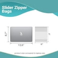 thumbnail image 4 of Pack of 250 Slide Zipper Bags, 6 x 9. Polyethylene Pills Bags 6x9. 3 mil. White Block Bags for Packing and Storing. Plastic bags for industrial, food service, health needs., 4 of 7