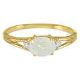 thumbnail image 2 of Oval Opal and Diamond Ring in 14K Yellow Gold (0.27ct), 2 of 2
