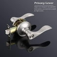 thumbnail image 6 of Gobrico 5 Pack Interior Privacy Handles Door Locksets Bed and Bath Leversets Satin Nickel Finished, 6 of 8