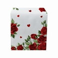 thumbnail image 2 of Liquidation! Ymkly Robe de Fête, Cheesecloth, Mode Femmes Tissu Bande Élastique Double Couche Écharpes Cheveux Impression Florale Queue de Cheval Saint-Valentin Drapeau Rouge, Cadeau Saint-Valentin, 2 of 9