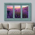 thumbnail image 3 of wall26 Canvas Print Wall Art Window View of Field of Lavender Flowers Nature Wilderness Photography Realism Rustic Landscape Colorful Vibrant for Living Room, Bedroom, Office - 32"x48", 3 of 5