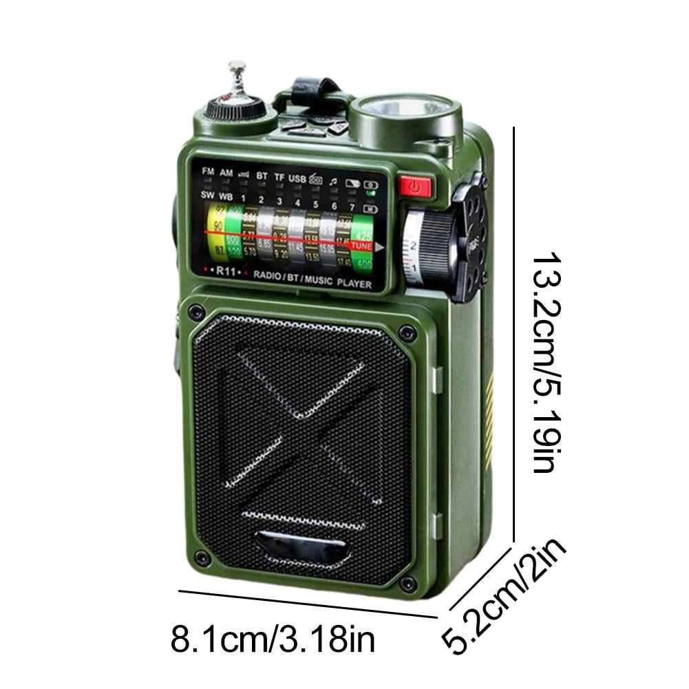 15 in 1 Outdoor Weather Radio, 4000mAh/18500mWh Solar Hand Crank Emergency Radio,Battery AM//SW/NOAA Weather Alert Radio with Flashlight,Cell Phone Charger and SOS Siren for Power Outages