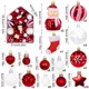 thumbnail image 3 of Nuevo juego de 72 bolas navideñas de papel pintado con forma especial, decoración navideña, colgante de bola galvanizada para fiestas, 3 of 5
