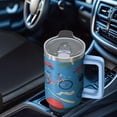 thumbnail image 4 of Baseball Stainless Steel Travel Mug with Handle Straw Lid Insulated Tumbler Coffee Cup Hot Cold Drinks for Sports Watching Practice Gaming Commuting, 4 of 5