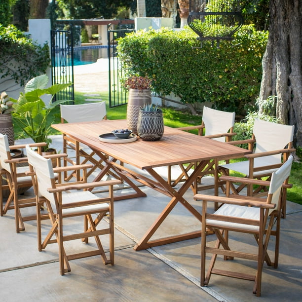 Belham Living Brighton Outdoor Patio Dining Set With Directors