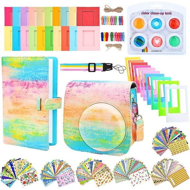 Kit de accesorios para cámara compatible con accesorios Fujifilm Instax Mini 9: Estuche, Álbum, Etiqueta de película, Marco de escritorio, Marco para colgar, Filtro, Correa Hy