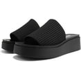 thumbnail image 2 of Soda Farley Women Open Square Toe Elastic Upper Platform Slide Sandal, 2 of 5