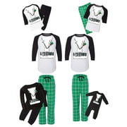 Awkward Styles Matching Christmas Pajamas Set Green Santa Family Sleepwear