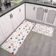 thumbnail image 2 of Pioneer Flower Floral Print Pattern Kitchen Rugs Sets Of 2, Anti Fatigue Non Slip Washable Floor Mats for Kitchen Sink Laundry, 17X30 Inch + 17X47 Inch, 2 of 6