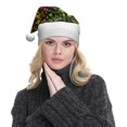 thumbnail image 5 of Balery Happy Halloween Floral Pattern Santa Hat Christmas Hat Funny Christmas Hat Christmas Knitted Beanie Hat For Men Women Adult, 5 of 6