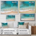thumbnail image 4 of Designart "Tranquil Blue Aerial Beach View II" Coastal Framed Wall Art Decor - Coastal Blue Coastal Beach Living Room Framed Canvas Art, 4 of 6