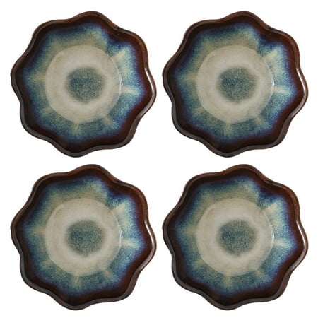 

NUOLUX 4pcs Japanese Style Seasoning Plates Seasoning Holder for Home Restaurant (Blue)