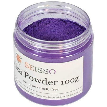 Purple Mica Powder for Epoxy Resin 3.5 oz /100g Powdered Pigment for Soap Colorant Bath Bomb Dye, Cosmetic Grade for Lip Gloss, Acrylic Nails Polish, Craft Projects