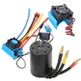 thumbnail image 2 of Rc Brushless Motor Set, Esc Motor Waterproof 4 Poles 3650 2300Kv  for Installation Systems With M3 Screws for 1/10 Rc Brushless Cars, 2 of 8