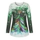 thumbnail image 4 of Pntutb Blusa de manga larga con estampado de cuello redondo informal de moda navideña para mujer Pntutb Pntutb-6406, 4 of 6