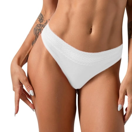 

TAIAOJING Women Thong Fashion Lace Lingerie Underpants Low Waist Underwear Panties Brief