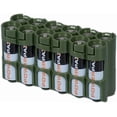 thumbnail image 1 of Caddy de Rangement pour Piles AA par Storacell, Vert Militaire, Contient 12 Piles (Non Inclus), 1 of 2