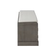 thumbnail image 4 of Veryke Rustic Wood Storage Bench with Storage Cabinets, Bedroom Entryway Storage Ottoman - Dark Gray, 4 of 7
