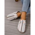 thumbnail image 6 of Square Buckle Striped Women‘s Flat Shoes, 6 of 7