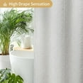 thumbnail image 5 of White Shower Curtain Boho, Textured Shower Curtain Cotton Blend Waffle Weave Stripe Fabric Shower Curtains for Bathroom, Hotel, Washable, 72 x 72, 5 of 9