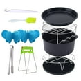 thumbnail image 3 of Juego de accesorios para freidora de aire, 10 piezas de almohadillas de silicona con aislamiento térmico y moldes para muffins 18 CM, 3 of 9